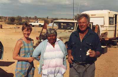 With Ethel Butler and daughter Helen at Birdsville